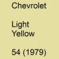 Preview: Chevrolet, Light Yellow, 54 (1979).